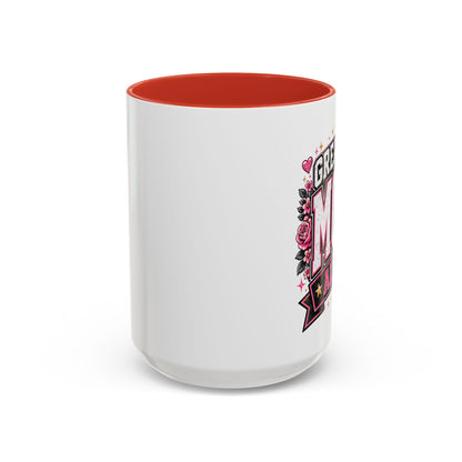 Greatest Mom Alive! - RED Accent Coffee Mug | Mother’s Day Pink Floral 11/15oz