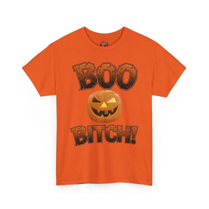 BOO BITCH! Halloween Ghost T-Shirt | Funny Spooky Season Tee | Adult Humor Sarcastic Graphic Shirt | Unisex Heavy Cotton Top
