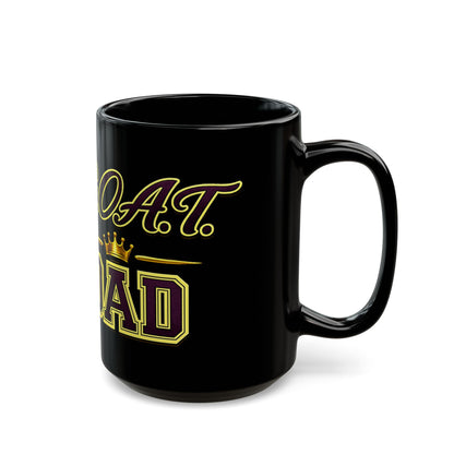 GOAT Dad Black Mug — World's Best Dad Coffee Cup (11oz/15oz)