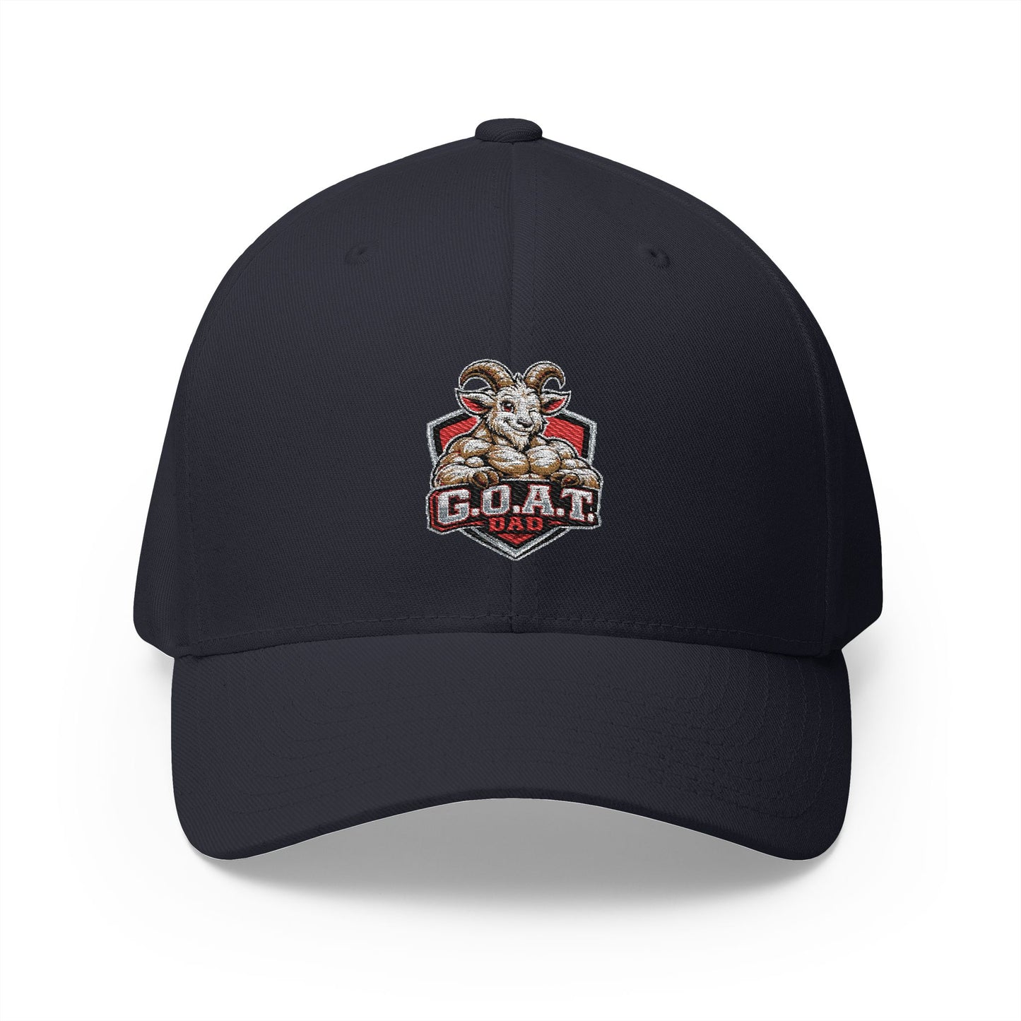 GOAT DAD Embroidered Cap — Classic Structured Baseball Hat