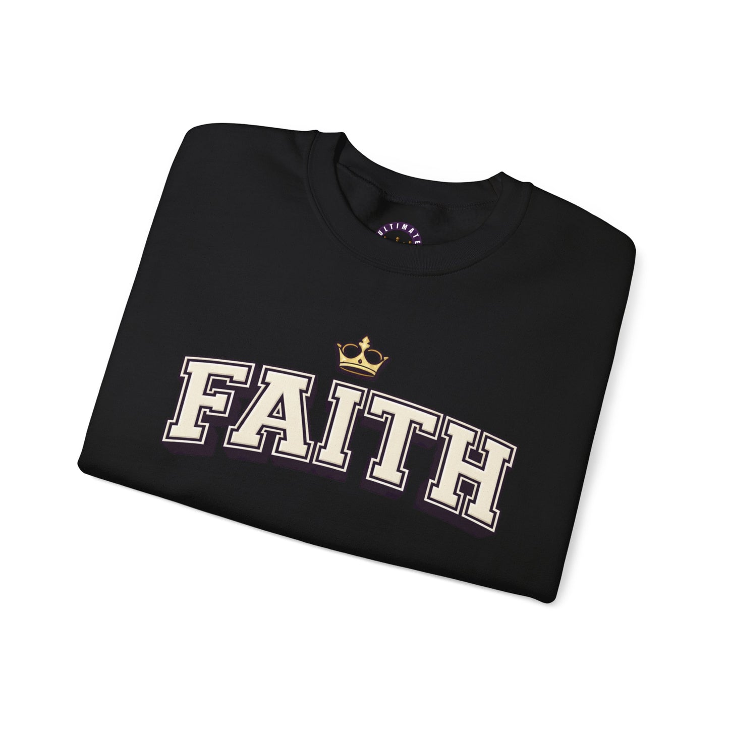 Faith Unisex Crewneck Sweatshirt | Classic Varsity Lettering Pullover