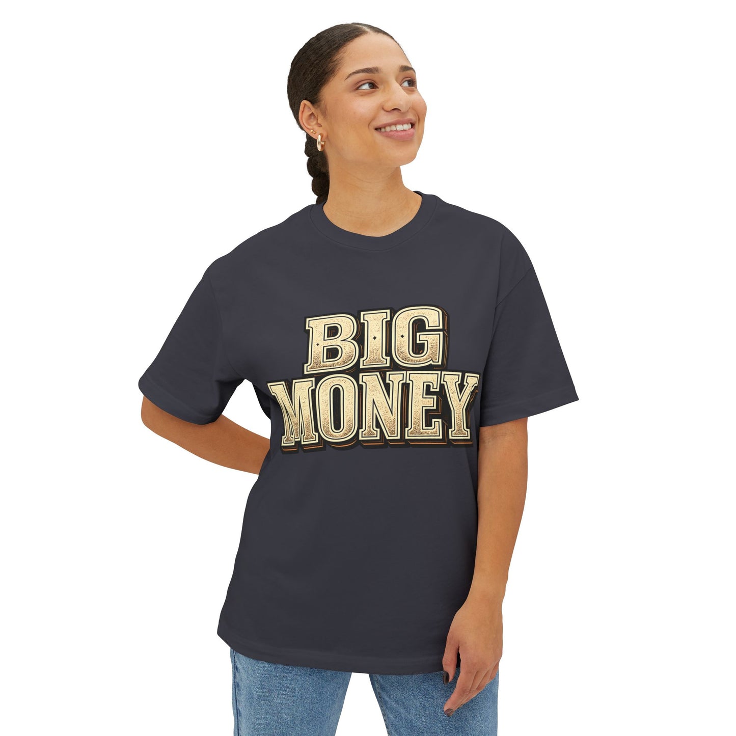 Big  Money Graphic Tee — Oversized Boxy Money Shirt