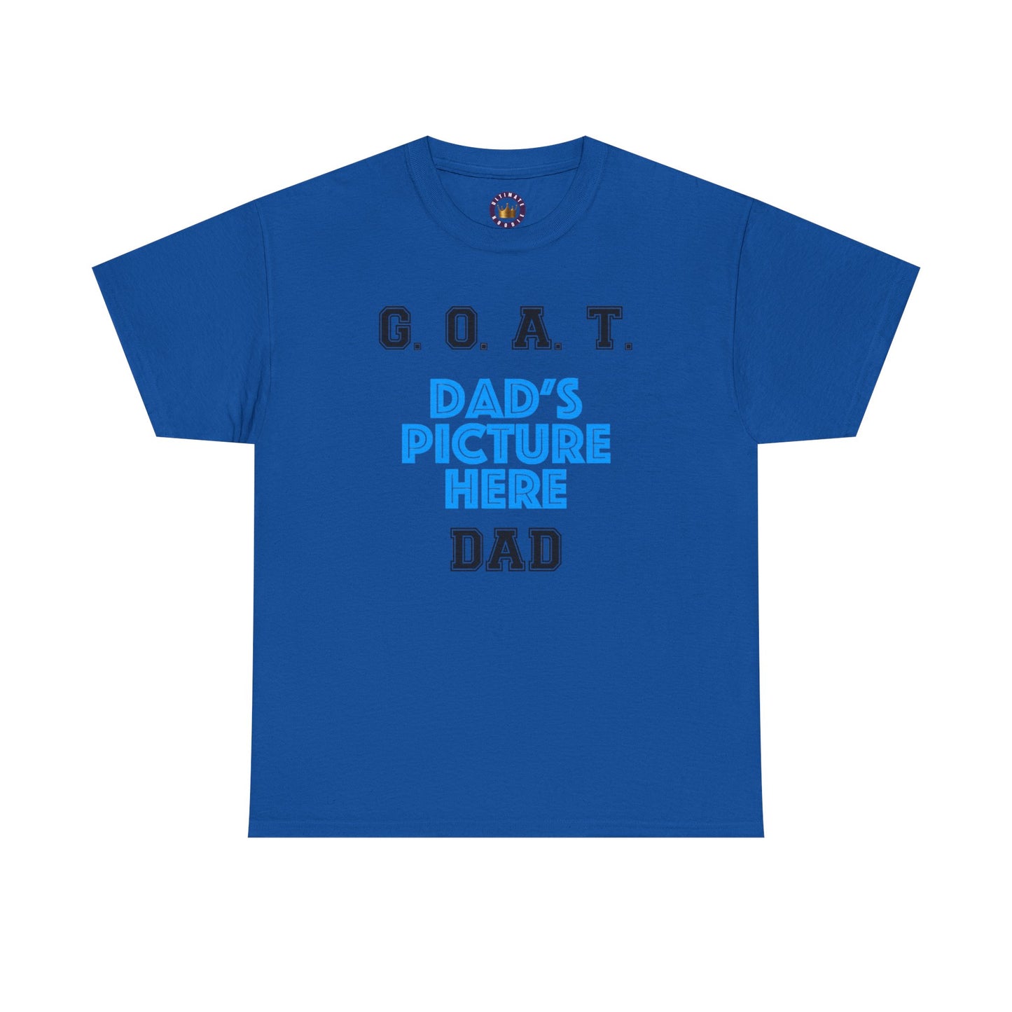 G.O.A.T. DAD Customizable  T‑Shirt | With Dad's Picture, Personalized Father's Day Tee