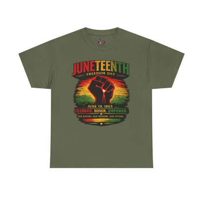 Juneteenth Freedom Day Tee — "Celebrate, Honor, Empowerment" Graphic T-Shirt