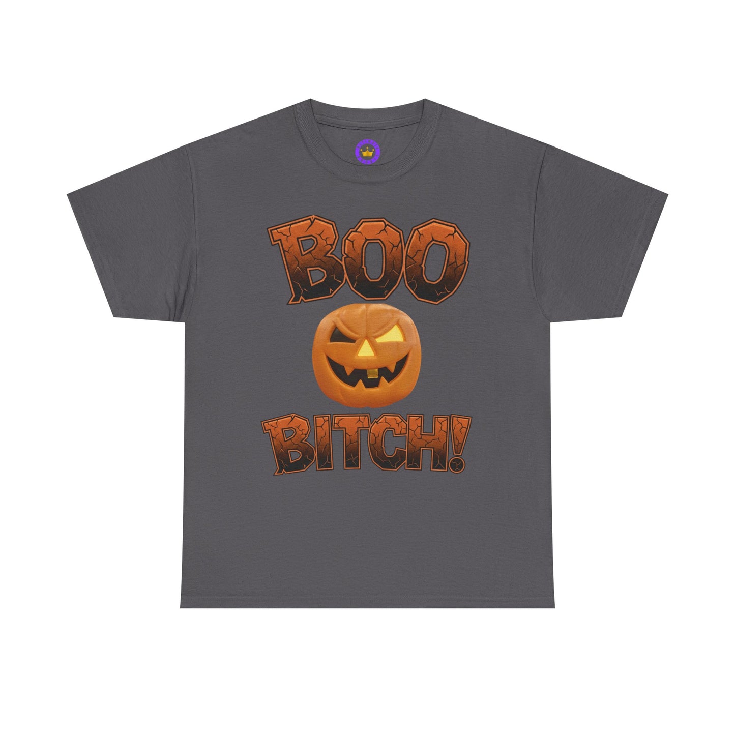 Boo Bitch Halloween Ghost T-Shirt | Funny Spooky Season Tee | Adult Humor Sarcastic Graphic Shirt | Unisex Heavy Cotton Top