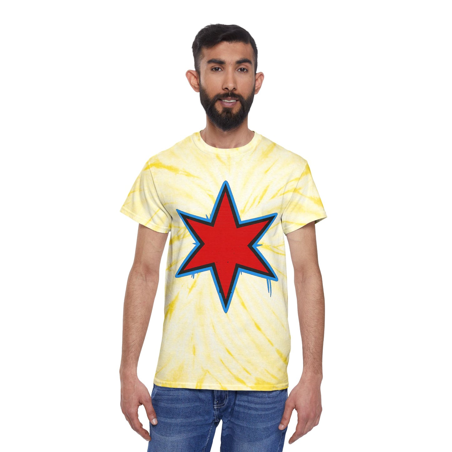 Grateful Star | Tie-Dye Chicago Star Tee | Graphic T‑Shirt