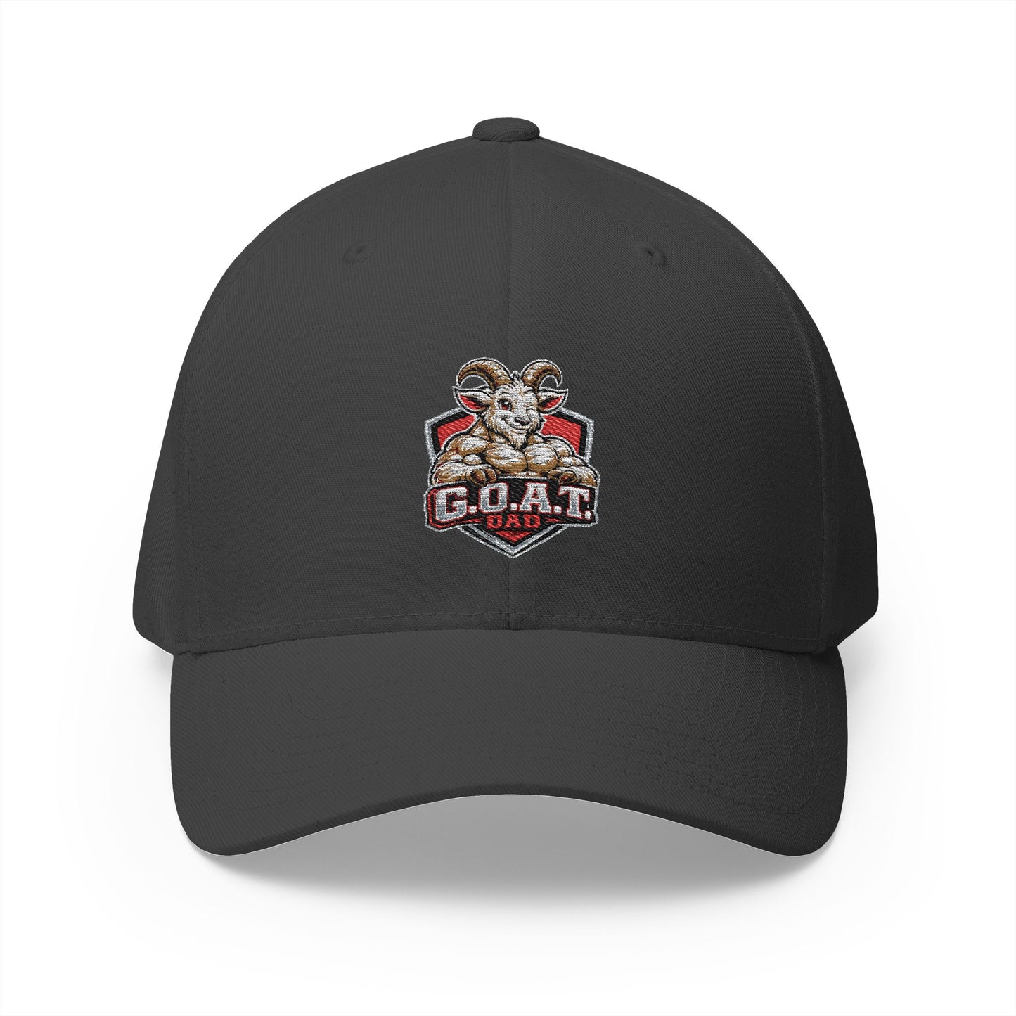 GOAT DAD Embroidered Cap — Classic Structured Baseball Hat