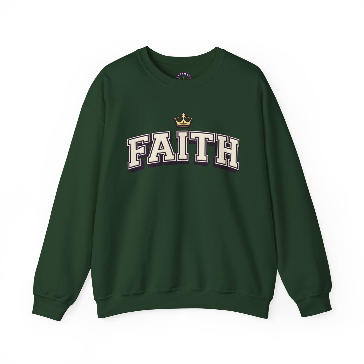 Faith Unisex Crewneck Sweatshirt | Classic Varsity Lettering Pullover