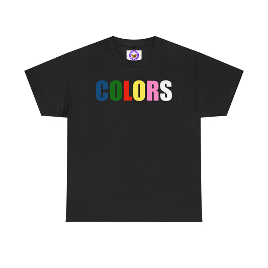 COLORS  Unisex Heavy Cotton Tee - Vibrant Casual Shirt, Gift for Art Lovers, Birthday Present, Pride Apparel, Everyday Wear