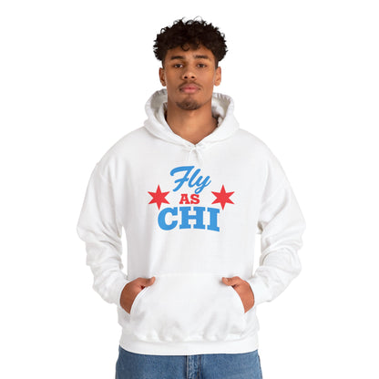 Fly As Chi Hoodie | Windy City Sweatshirt, Illinois Pride Pullover, Chicago Flag Apparel, Gift for Chicagoan