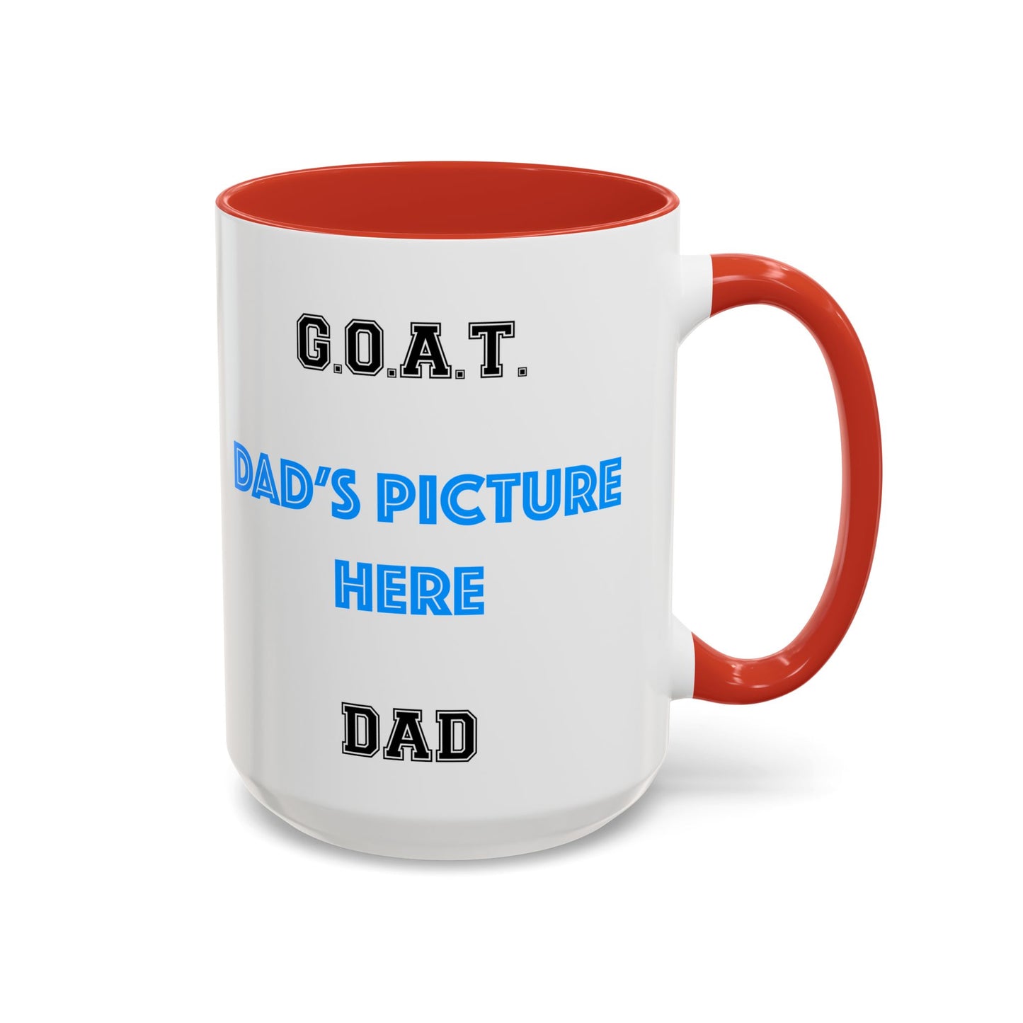 G.O.A.T. Dad Coffee Mug - Personalized Gift for Father's Day, Birthday, Coffee Lovers, Funny Dad Mug, Custom Photo Mug