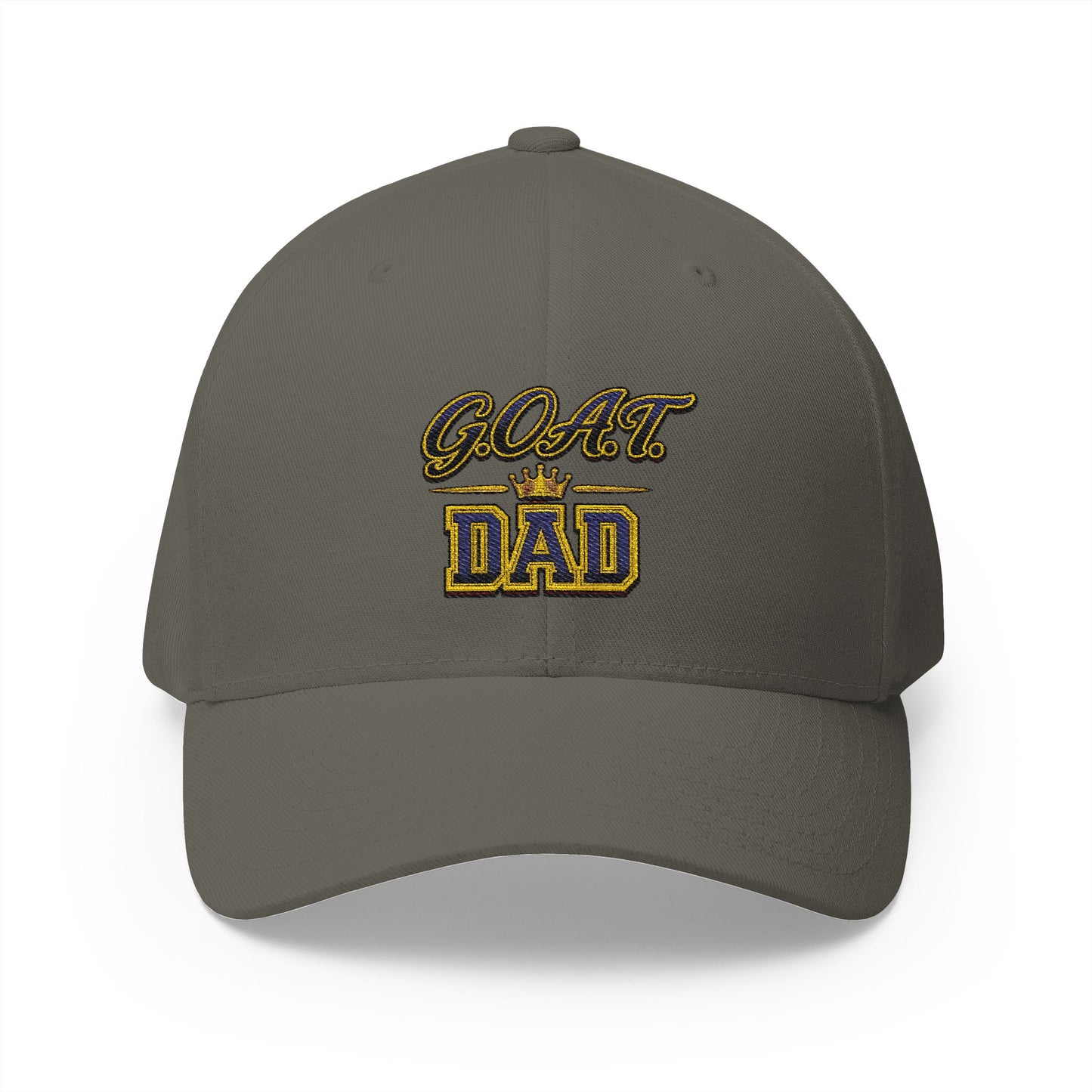 GOAT Dad Embroidered Baseball Cap — Crowned Best Dad Gift