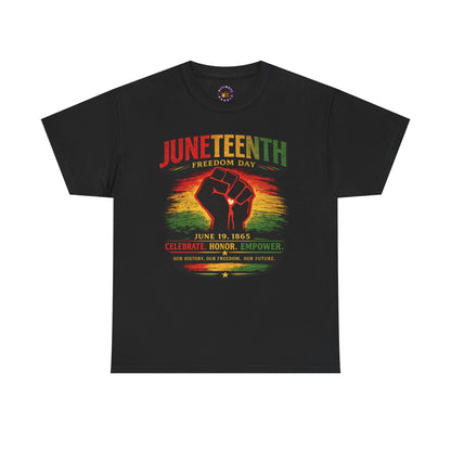 Juneteenth Freedom Day Tee — "Celebrate, Honor, Empowerment" Graphic T-Shirt