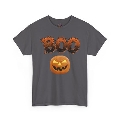 Halloween Boo T-Shirt | Spooky Season Heavy Cotton Tee, Cute Ghost Fall Apparel, Unisex Trick or Treat Top, Pumpkin Patch Outfit