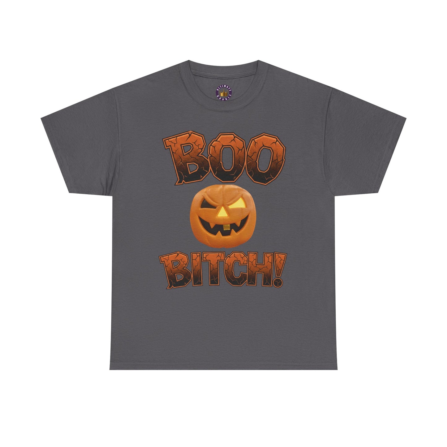 BOO BITCH! Halloween Ghost T-Shirt | Funny Spooky Season Tee | Adult Humor Sarcastic Graphic Shirt | Unisex Heavy Cotton Top