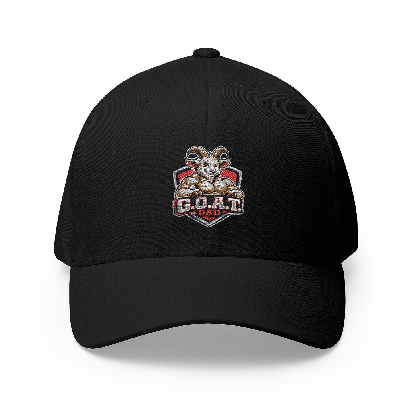 GOAT DAD Embroidered Cap — Classic Structured Baseball Hat