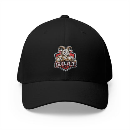 GOAT DAD Embroidered Cap — Classic Structured Baseball Hat