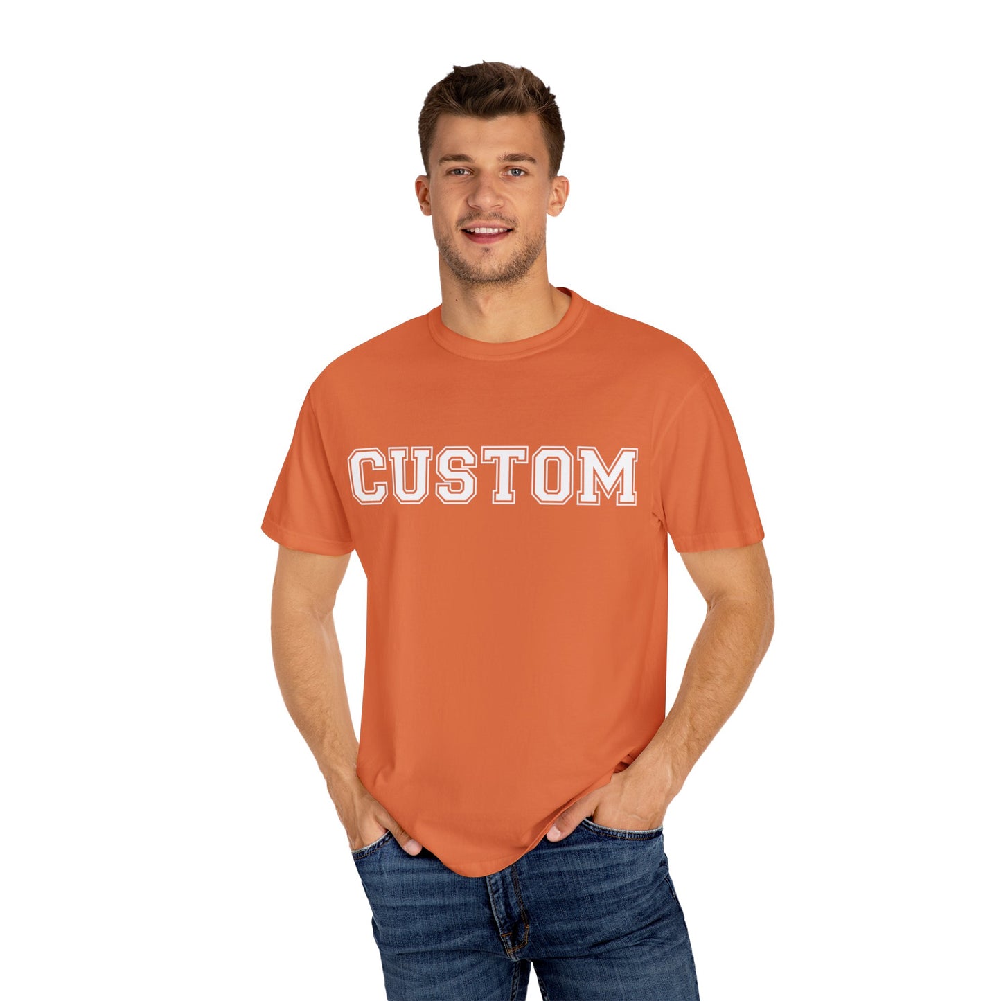 Customizable Tee, (Red & Orange), Casual Style, Perfect for Gifts, Birthdays, and Everyday Wear, Unique Personalized Tee