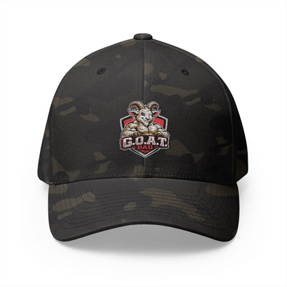 GOAT DAD Embroidered Cap — Classic Structured Baseball Hat