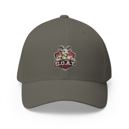 GOAT DAD Embroidered Cap — Classic Structured Baseball Hat