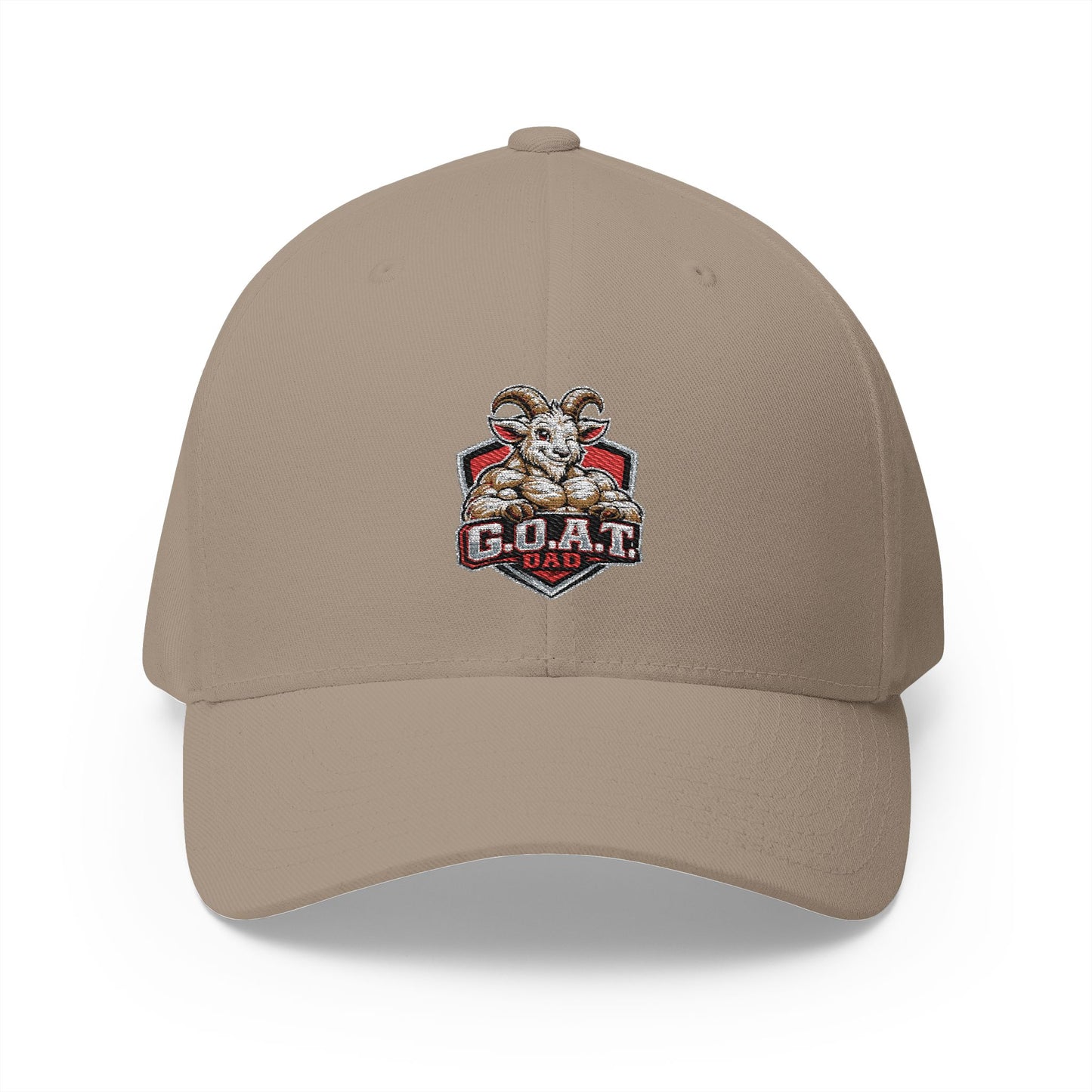 GOAT DAD Embroidered Cap — Classic Structured Baseball Hat