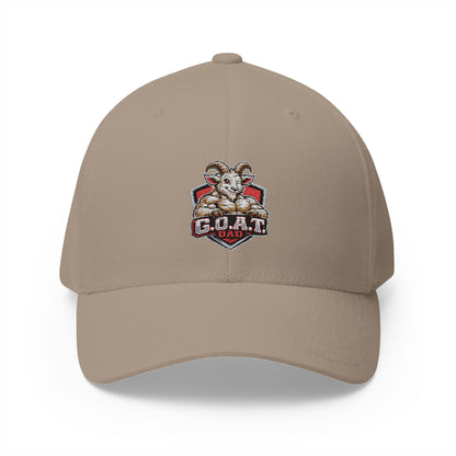 GOAT DAD Embroidered Cap — Classic Structured Baseball Hat