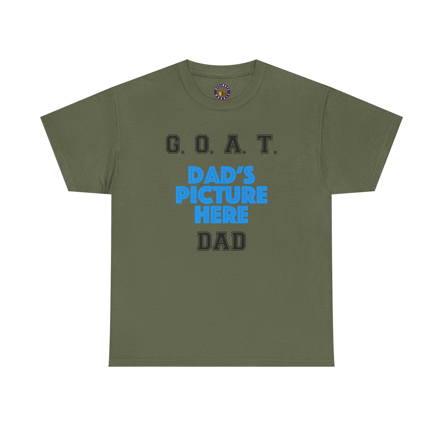 G.O.A.T. DAD Customizable  T‑Shirt | With Dad's Picture, Personalized Father's Day Tee