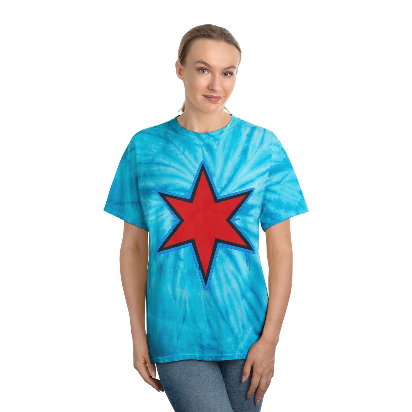 Grateful Star | Tie-Dye Chicago Star Tee | Graphic T‑Shirt
