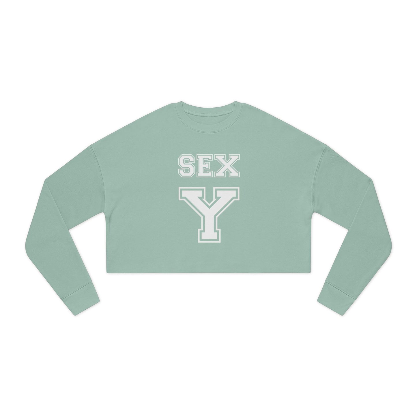 Cropped Sweatshirt with 'SEX' Print, Trendy Women's Crop Top, Casual Fashion, Gift for Her, Cute Lounge Wear, Everyday Style
