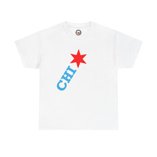 CHI Star T‑Shirt | Chicago  Diagonal Red Star & Tee