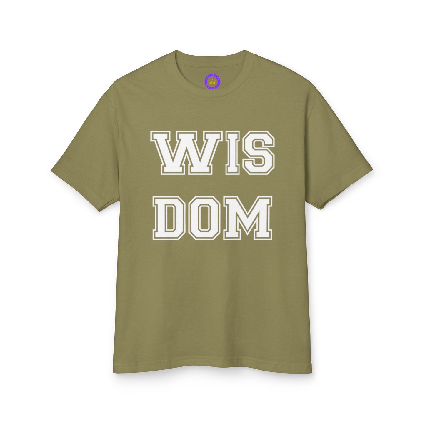 Wisdom Graphic Tee — Vintage Collegiate Lettering Cotton T‑Shirt
