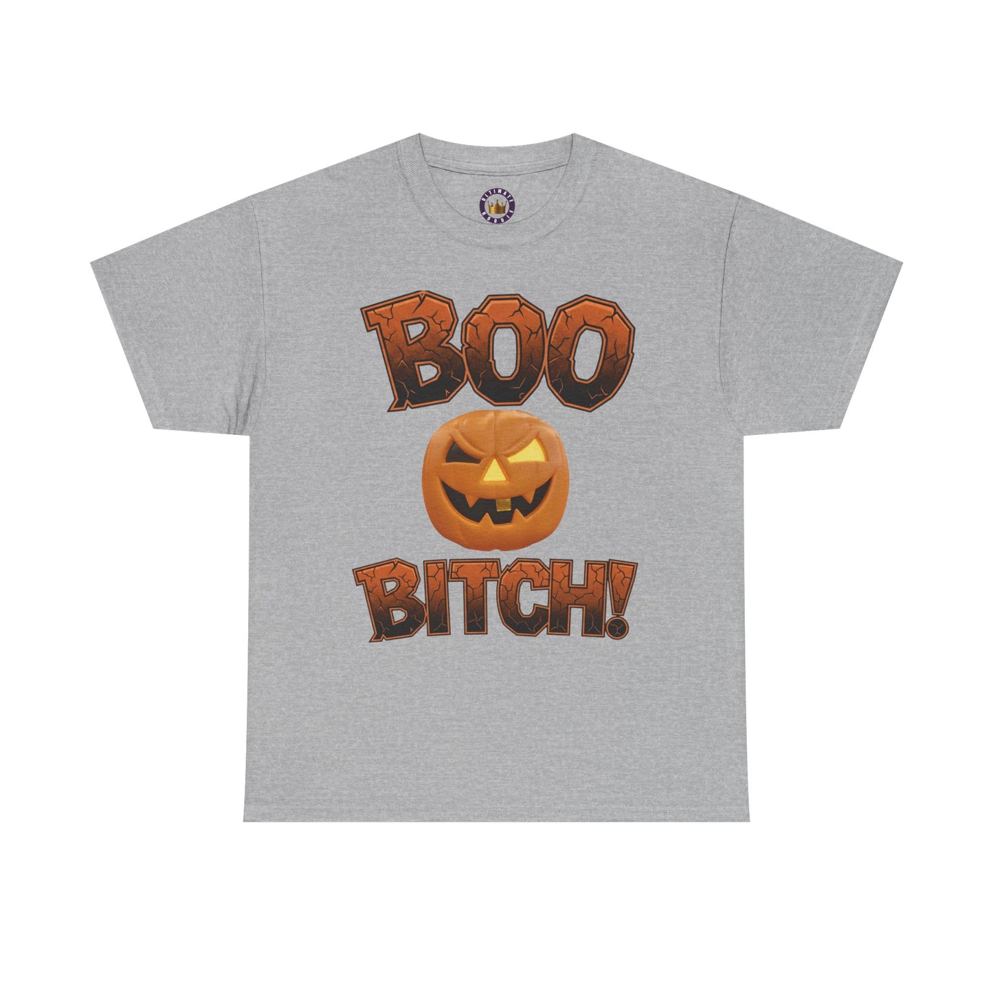 Boo Bitch Halloween Ghost T-Shirt | Funny Spooky Season Tee | Adult Humor Sarcastic Graphic Shirt | Unisex Heavy Cotton Top