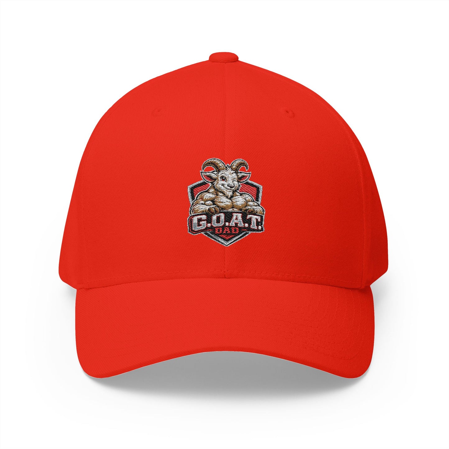 GOAT DAD Embroidered Cap — Classic Structured Baseball Hat