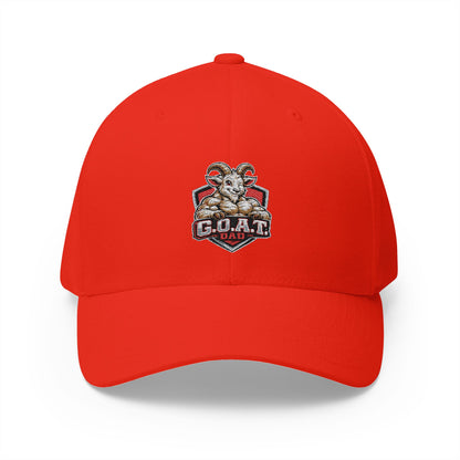 GOAT DAD Embroidered Cap — Classic Structured Baseball Hat