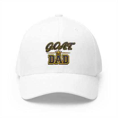 GOAT Dad Embroidered Baseball Cap — Crowned Best Dad Gift
