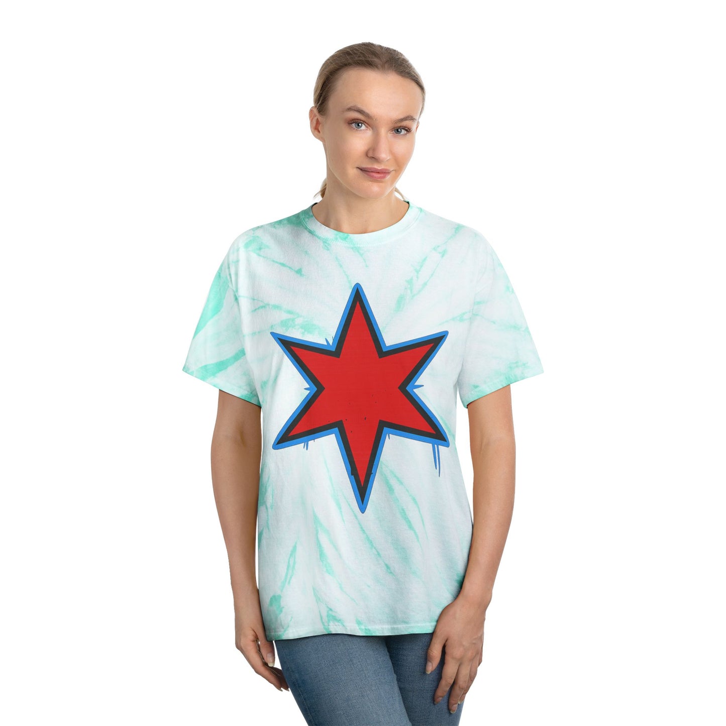 Grateful Star | Tie-Dye Chicago Star Tee | Graphic T‑Shirt