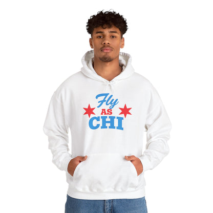 Fly As Chi Hoodie | Windy City Sweatshirt, Illinois Pride Pullover, Chicago Flag Apparel, Gift for Chicagoan