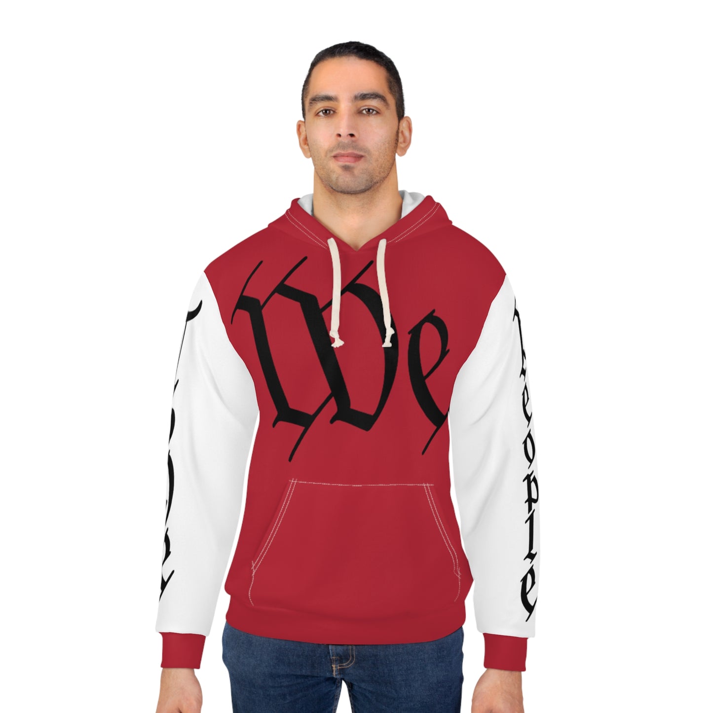 We The People Hoodie — Patriotic Constitution Script Pullover