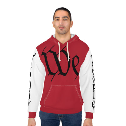 We The People Hoodie — Patriotic Constitution Script Pullover