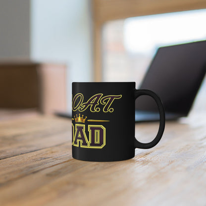 GOAT Dad Black Mug — World's Best Dad Coffee Cup (11oz/15oz)