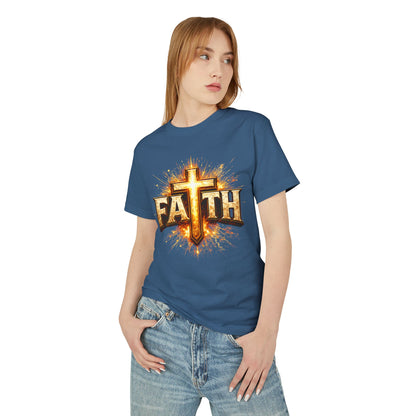 FAITH BREASTPLATE  | 100% COTTON HEAVYWEIGHT, DISTRESSED PRINT, FADED TONE TEE