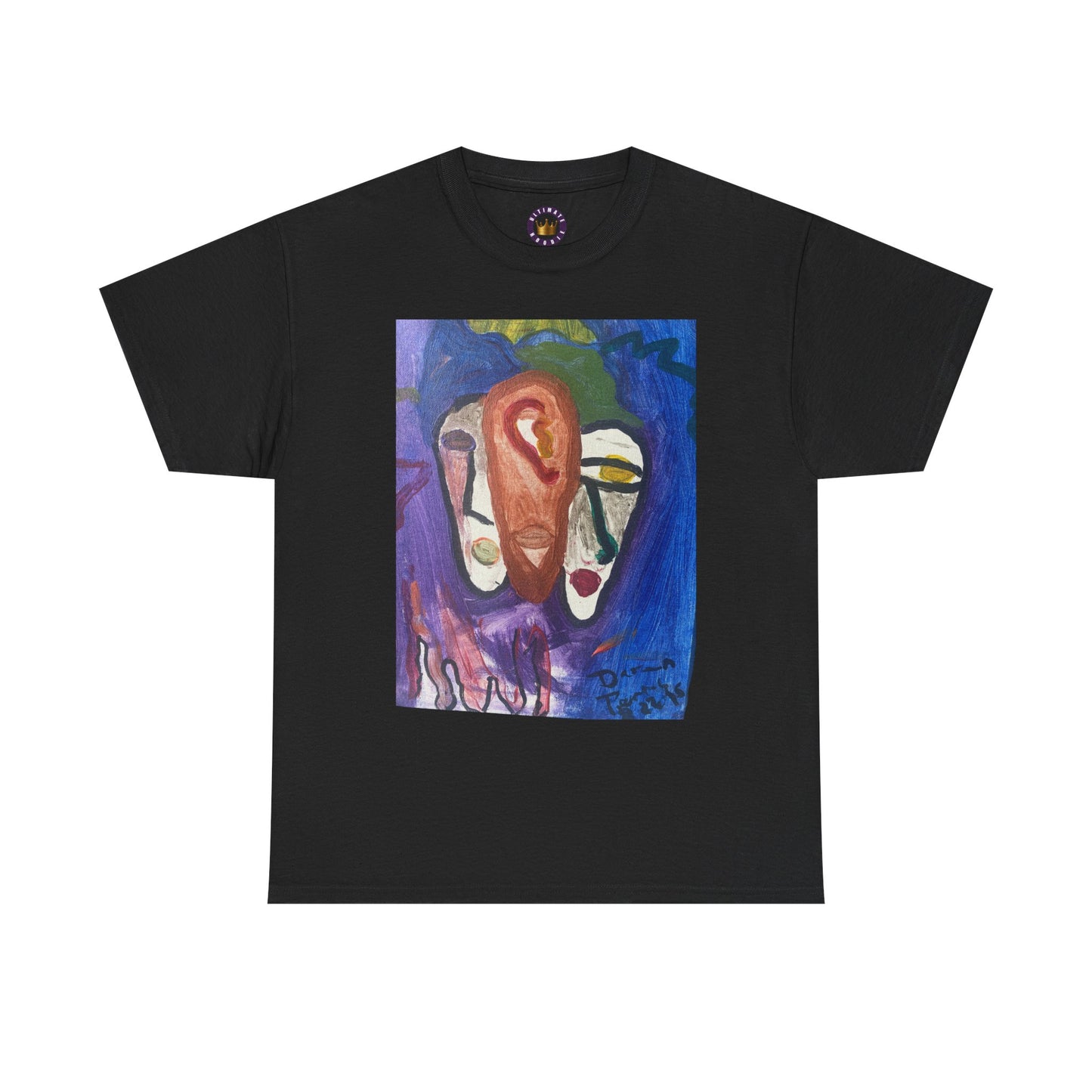 Premium Thee Shirt | Abstract Face Art T-Shirt | Colorful Modern Expressionist Tee