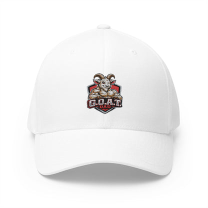 GOAT DAD Embroidered Cap — Classic Structured Baseball Hat