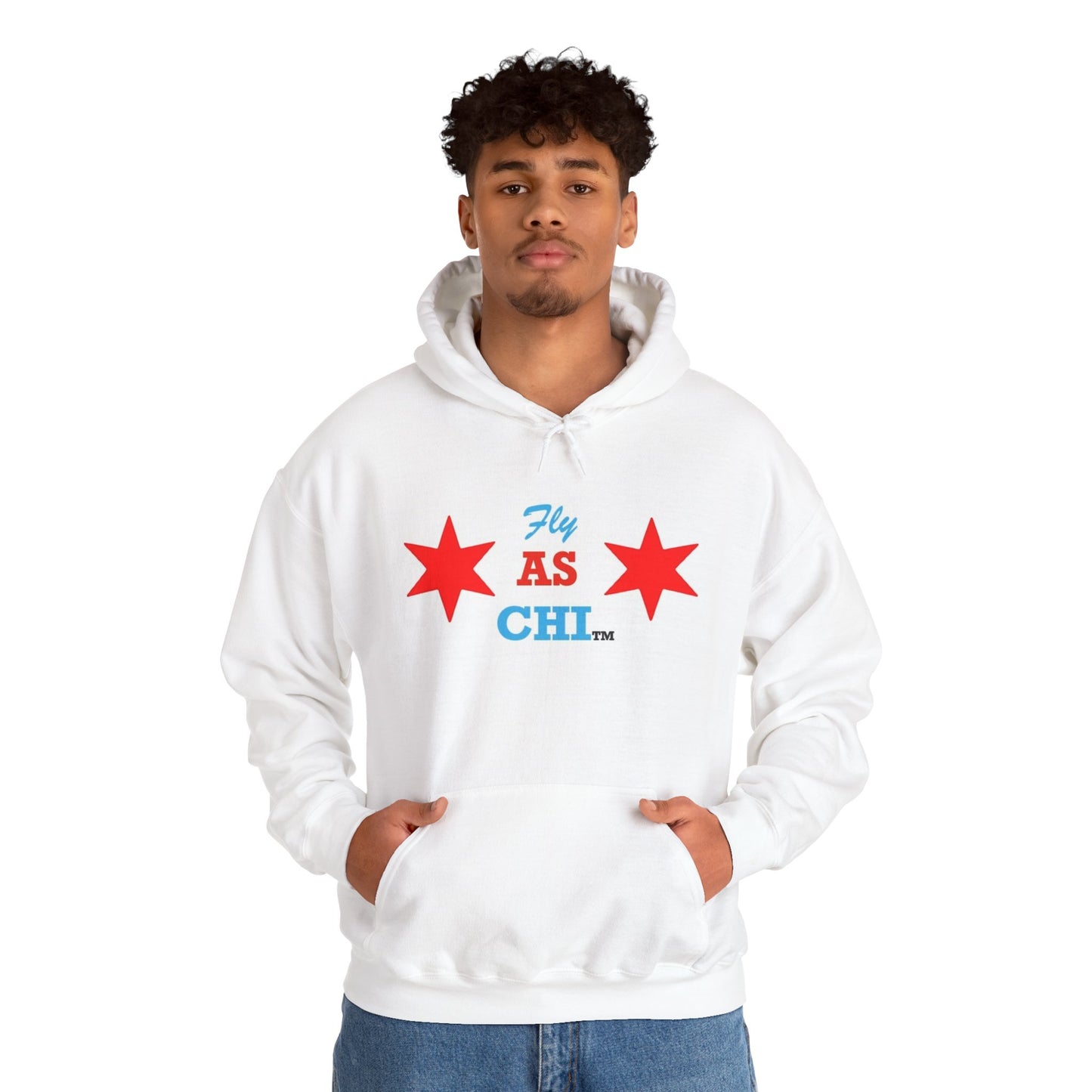 Fly As Chi Hoodie | Windy City Sweatshirt, Illinois Pride Pullover, Chicago Flag Apparel, Gift for Chicagoan