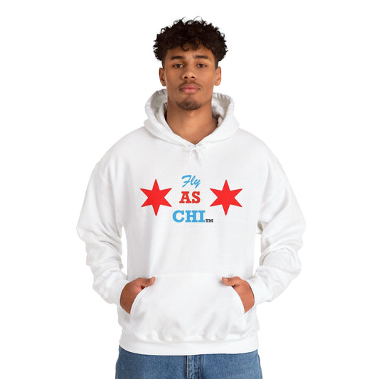 Fly As Chi Hoodie | Windy City Sweatshirt, Illinois Pride Pullover, Chicago Flag Apparel, Gift for Chicagoan