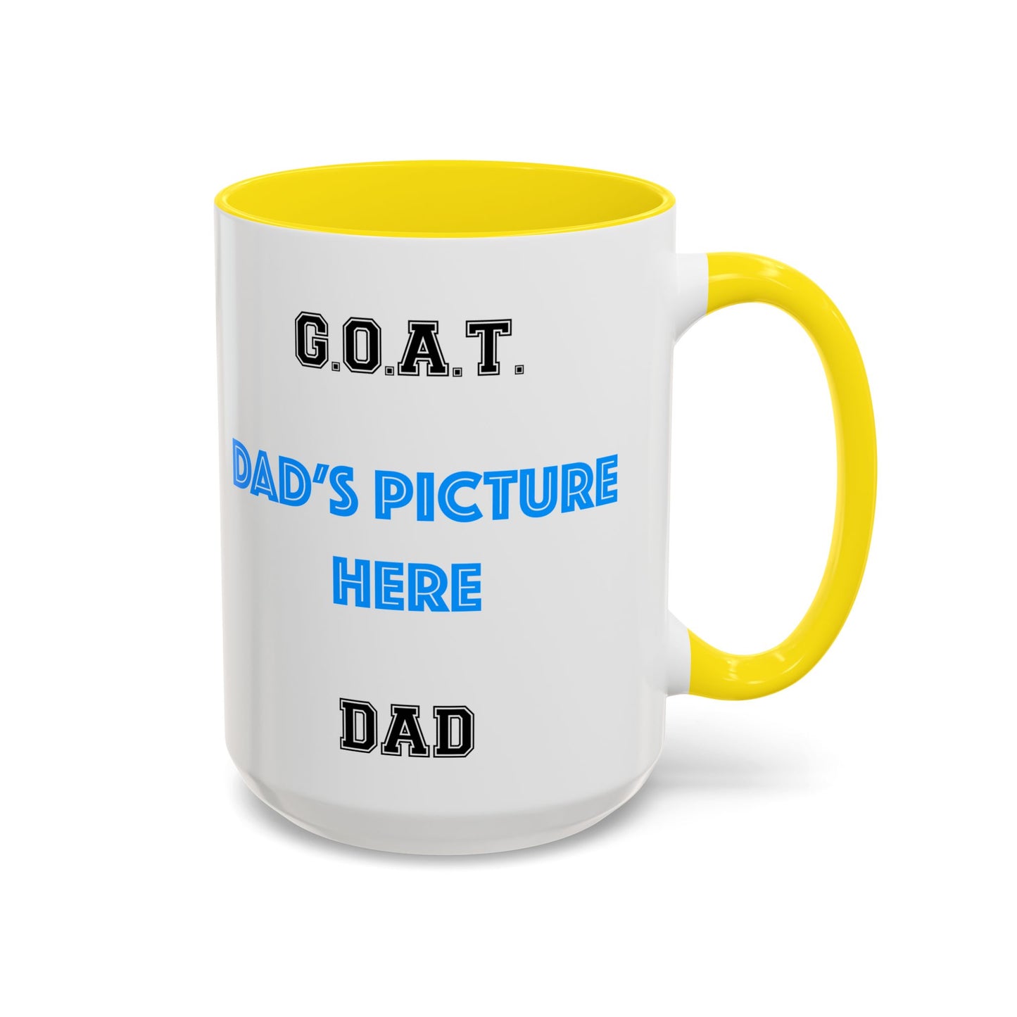 G.O.A.T. Dad Coffee Mug - Personalized Gift for Father's Day, Birthday, Coffee Lovers, Funny Dad Mug, Custom Photo Mug