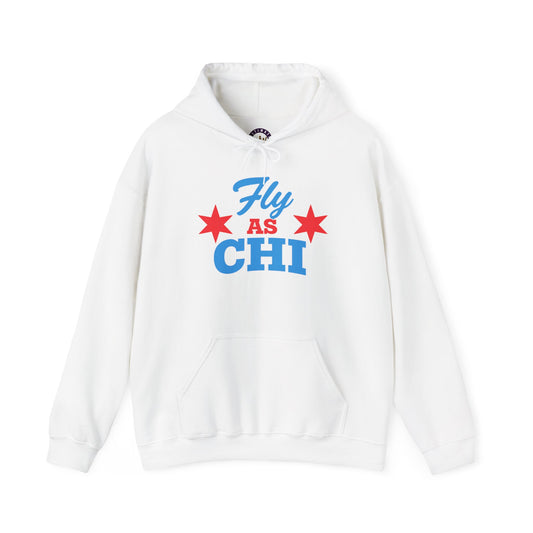 Fly As Chi Hoodie | Windy City Sweatshirt, Illinois Pride Pullover, Chicago Flag Apparel, Gift for Chicagoan