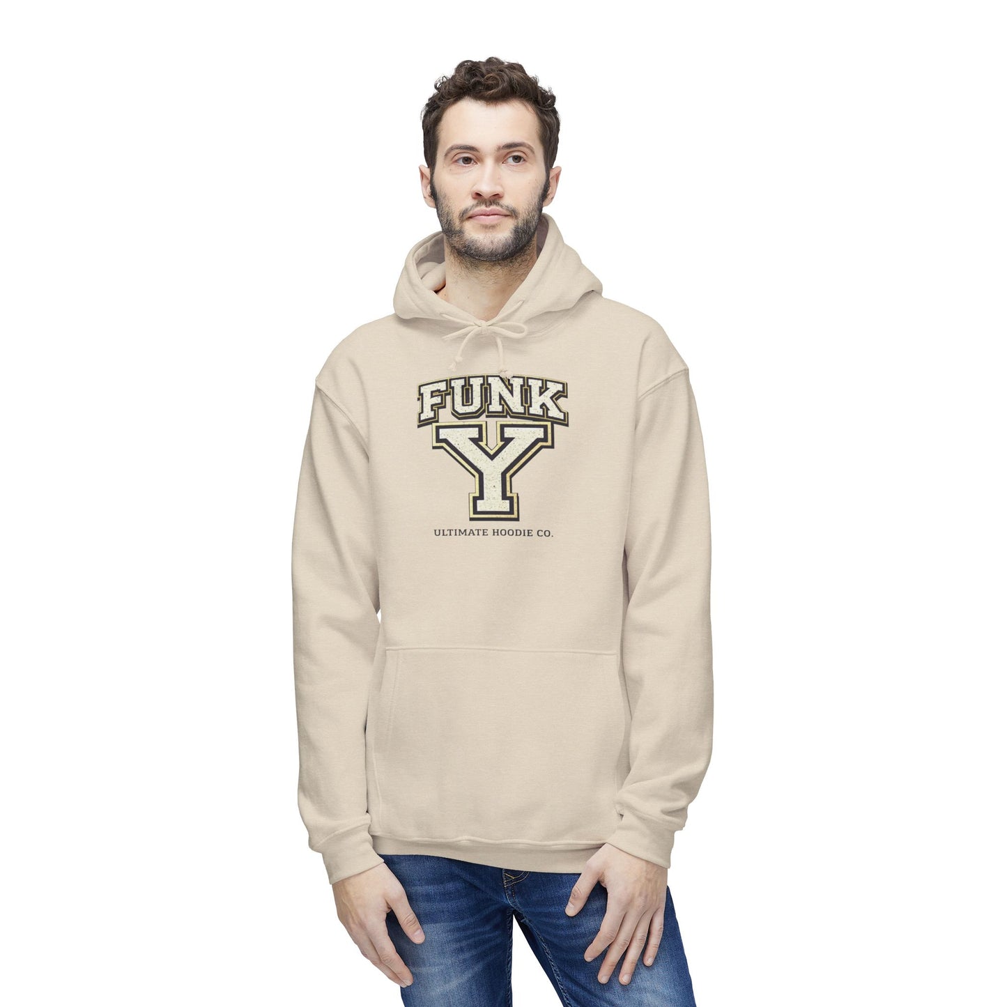 FUNK Y Collegiate Logo Hoodie — Vintage Varsity Graphic Pullover