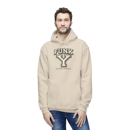 FUNK Y Collegiate Logo Hoodie — Vintage Varsity Graphic Pullover