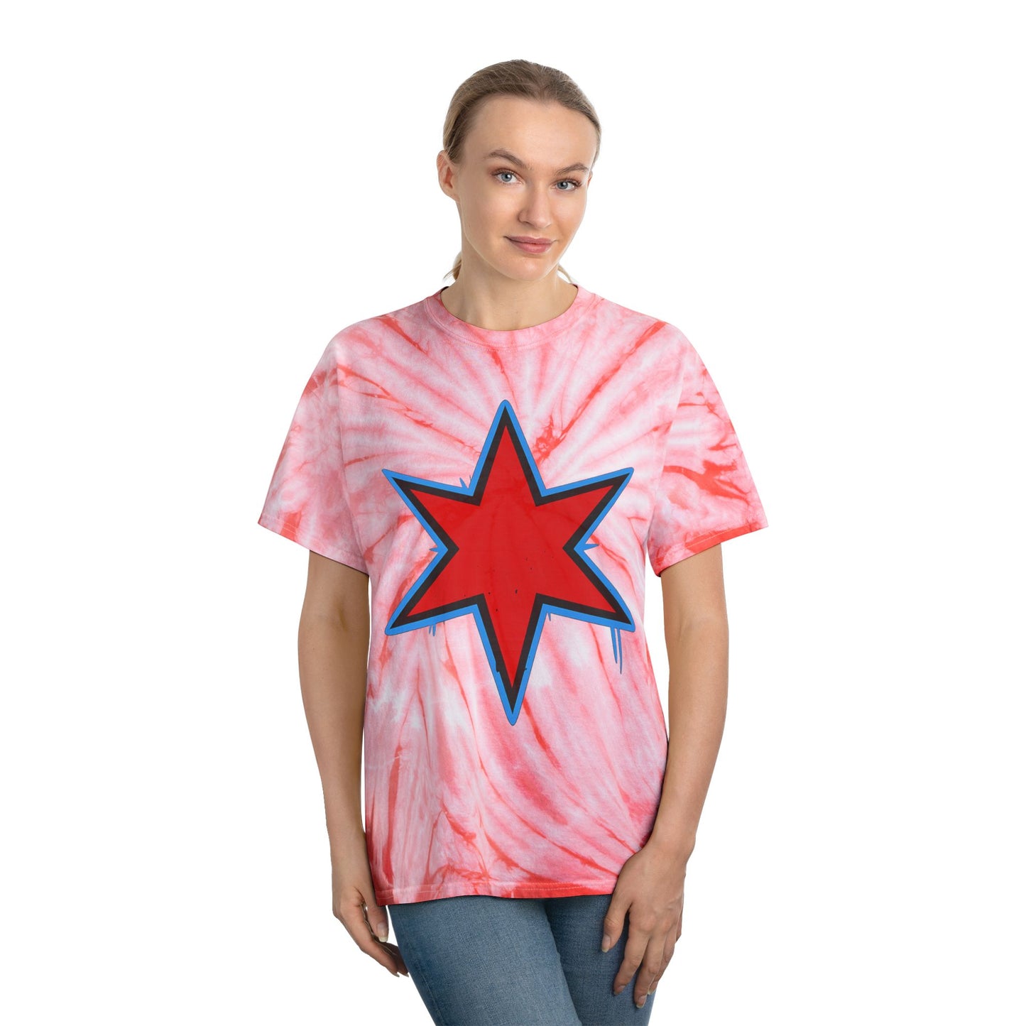 Grateful Star | Tie-Dye Chicago Star Tee | Graphic T‑Shirt